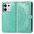 ForXiaomi Redmi Note 13 Pro Mandala Flower Embossed Leather Phone Case(Green)