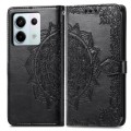 ForXiaomi Redmi Note 13 Pro Mandala Flower Embossed Leather Phone Case(Black)