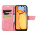 For Xiaomi Redmi 13C Butterfly Love Flower Embossed Leather Phone Case(Pink)