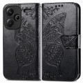 For Xiaomi Redmi Note 13 Pro+ Butterfly Love Flower Embossed Leather Phone Case(Black)