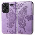 For Xiaomi Redmi Note 13 Pro+ Butterfly Love Flower Embossed Leather Phone Case(Purple)
