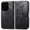 For Xiaomi 14 Butterfly Love Flower Embossed Leather Phone Case(Black)