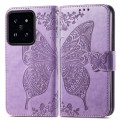 For Xiaomi 14 Butterfly Love Flower Embossed Leather Phone Case(Purple)