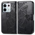 For Xiaomi Redmi Note 13 Pro Butterfly Love Flower Embossed Leather Phone Case(Black)