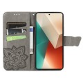 For Xiaomi Redmi Note 13 Pro Butterfly Love Flower Embossed Leather Phone Case(Grey)