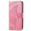For Xiaomi Redmi K70 Butterfly Love Flower Embossed Leather Phone Case(Pink)