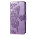 For Xiaomi Redmi K70 Butterfly Love Flower Embossed Leather Phone Case(Purple)
