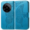 For Xiaomi 14 Ultra Butterfly Love Flower Embossed Leather Phone Case(Blue)