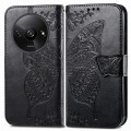 For Xiaomi Redmi A3 Butterfly Love Flower Embossed Leather Phone Case(Black)