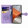 For Xiaomi Redmi Note 13 Pro+ Cat and Dog Embossed Leather Phone Case(Purple)