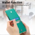 For Samsung Galaxy Z Flip5 5G Crossbody Electroplated Case-film Integrated Wallet Phone Case(Green)