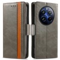 For Realme 12 Pro CaseNeo Splicing Dual Magnetic Buckle Leather Phone Case(Grey)