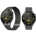 For Huawei Watch GT 4 46mm Milan Daul Magnetic Steel Mesh Watch Band(Gray)