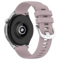 For Huawei Watch GT4 46mm 22mm Liquid Glossy Silver Buckle Silicone Watch Band(Purple)