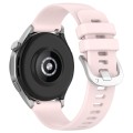 For Huawei Watch 4 22mm Liquid Glossy Silver Buckle Silicone Watch Band(Pink)