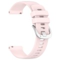 For Huawei Watch 4 Pro 22mm Liquid Glossy Silver Buckle Silicone Watch Band(Pink)