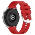 For Huawei Watch GT3 Pro 46mm 22mm Liquid Glossy Silver Buckle Silicone Watch Band(Red)