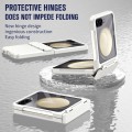For Samsung Galaxy Z Flip5 5G Diamond Case-film Integral Hinge Shockproof Phone Case(White)