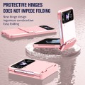 For Samsung Galaxy Z Flip4 Diamond Case-film Integral Hinge Shockproof Phone Case(Pink)