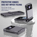 For Samsung Galaxy Z Flip4 Diamond Case-film Integral Hinge Shockproof Phone Case(Black)
