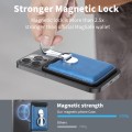 Magsafe Folding Ring Phone Card Bag Case for iPhone 15 / iPhone 14 / iPhone 13(Blue)