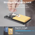 Magsafe Folding Ring Phone Card Bag Case for iPhone 15 / iPhone 14 / iPhone 13(Yellow)