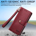 For Samsung Galaxy S23 5G Love Zipper Lanyard Leather Phone Case(Red)