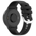 For Amazfit GTR Mini 20mm Liquid Glossy Silver Buckle Silicone Watch Band(Black)