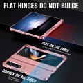 For Samsung Galaxy Z Fold3 5G Diamond Case-film Integral Hinge Shockproof Phone Case with Pen(Pink)
