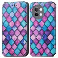 For vivo S18e CaseNeo Colorful Magnetic Leather Phone Case(Purple Scales)