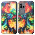 For vivo S18 Pro CaseNeo Colorful Magnetic Leather Phone Case(Colorful Cloud)