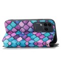 For vivo S18 Pro CaseNeo Colorful Magnetic Leather Phone Case(Purple Scales)