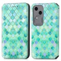 For vivo S18 CaseNeo Colorful Magnetic Leather Phone Case(Emeralds)
