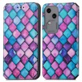For vivo S18 CaseNeo Colorful Magnetic Leather Phone Case(Purple Scales)