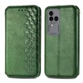 For vivo S18 Pro Cubic Grid Pressed Magnetic Leather Phone Case(Green)