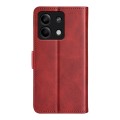 For Xiaomi Redmi Note 13 Dual-side Magnetic Buckle Horizontal Flip Leather Phone Case(Red)