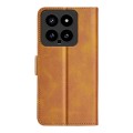 For Xiaomi 14 Dual-side Magnetic Buckle Horizontal Flip Leather Phone Case(Yellow)