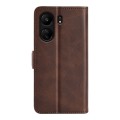 For Xiaomi Redmi 13C Dual-side Magnetic Buckle Horizontal Flip Leather Phone Case(Brown)