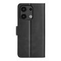 For Xiaomi Redmi Note 13 4G Dual-side Magnetic Buckle Horizontal Flip Leather Phone Case(Black)