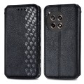 For OnePlus Ace 3 Cubic Grid Pressed Magnetic Leather Phone Case(Black)
