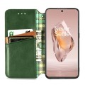 For OnePlus Ace 3 Cubic Grid Pressed Magnetic Leather Phone Case(Green)