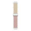 For Huawei Watch GT4 41mm Integrated Buckle Braided Nylon Watch Band(Starlight Color+Starlight Pink)
