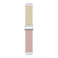 For Huawei Watch GT4 41mm Integrated Buckle Braided Nylon Watch Band(Starlight+Pink)