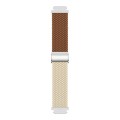 For Huawei Watch GT4 41mm Integrated Buckle Braided Nylon Watch Band(Brown+Starlight)