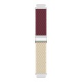 For Huawei Watch GT4 41mm Integrated Buckle Braided Nylon Watch Band(Wine Red+Starlight)