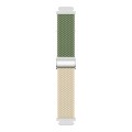 For Huawei Watch GT4 41mm Integrated Buckle Braided Nylon Watch Band(Green+Starlight)