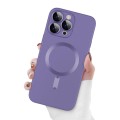 For iPhone 15 Pro ENKAY MagSafe Matte TPU Phone Case with Lens Film(Purple)