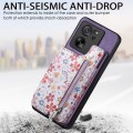 For Xiaomi 13T / 13T Pro Retro Painted Zipper Wallet Back Phone Case(Purple)