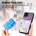 For  Samsung Galaxy  A22 4G Retro Painted Zipper Wallet Back Phone Case(Purple)