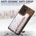 For Samsung Galaxy Note20 Ultra Retro Painted Zipper Wallet Back Phone Case(Brown)